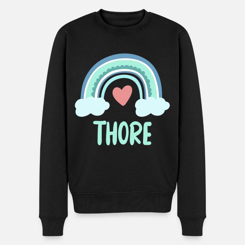 Thore Nom Rainbow Baby - Pull Premium bio Homme - noir