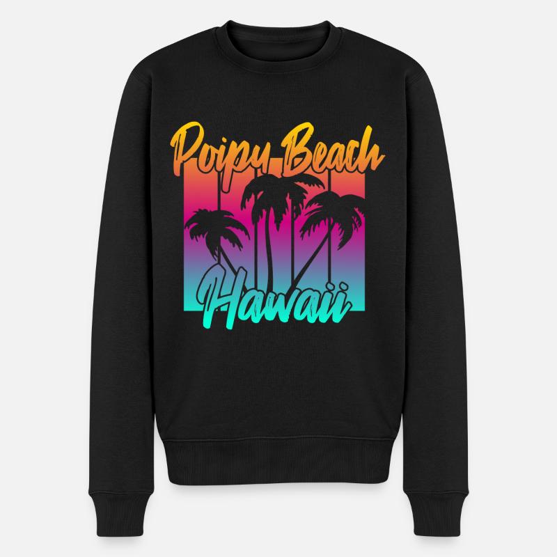 Poipu Beach Hawaii - Pull Premium bio Homme - noir