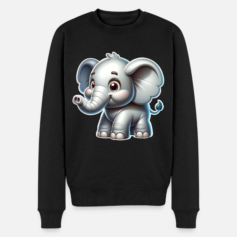 Éléphant - Pull Premium bio Homme - noir