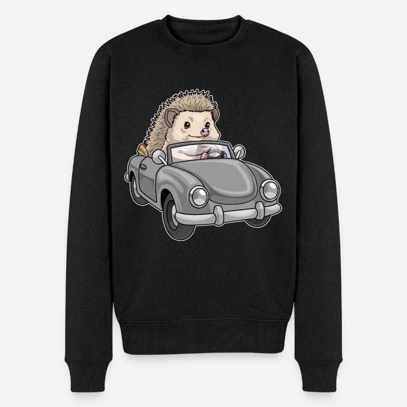 Voiture hérisson - Pull Premium bio Homme - noir