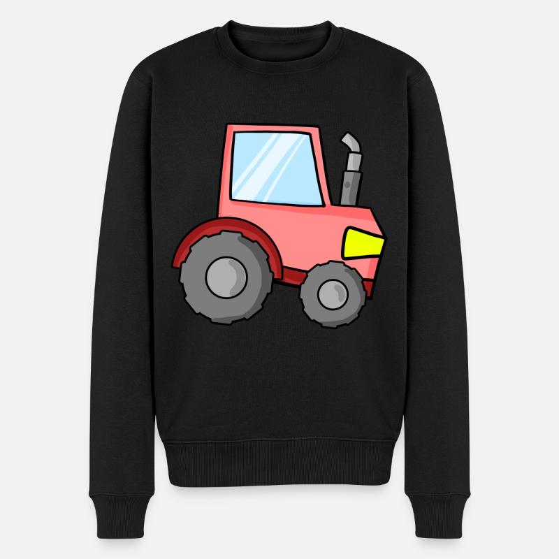 Traktor für Kinder - Männer Premium Bio Pullover - Schwarz