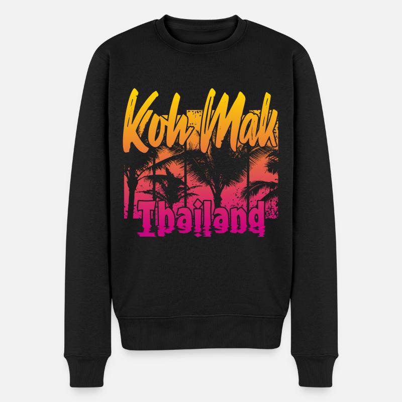 Koh Mak Thailand - Männer Premium Bio Pullover - Schwarz