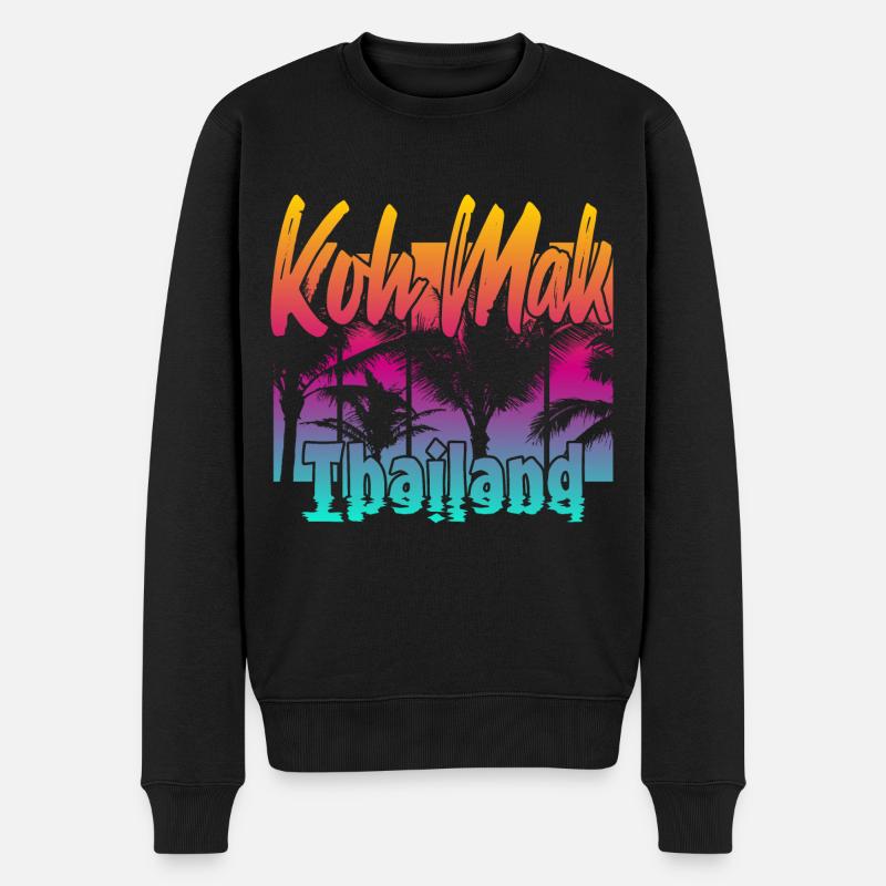 Koh Mak Thailand - Männer Premium Bio Pullover - Schwarz
