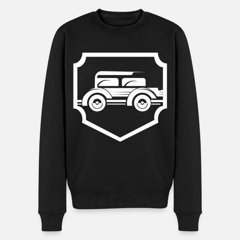 Oldtimer - Auto - Nostalgisch - Fahrzeuge - USA - Männer Premium Bio Pullover - Schwarz