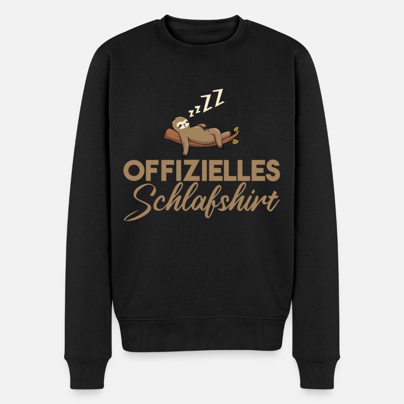 Schlummer-Spaß - Männer Premium Bio Pullover - Schwarz