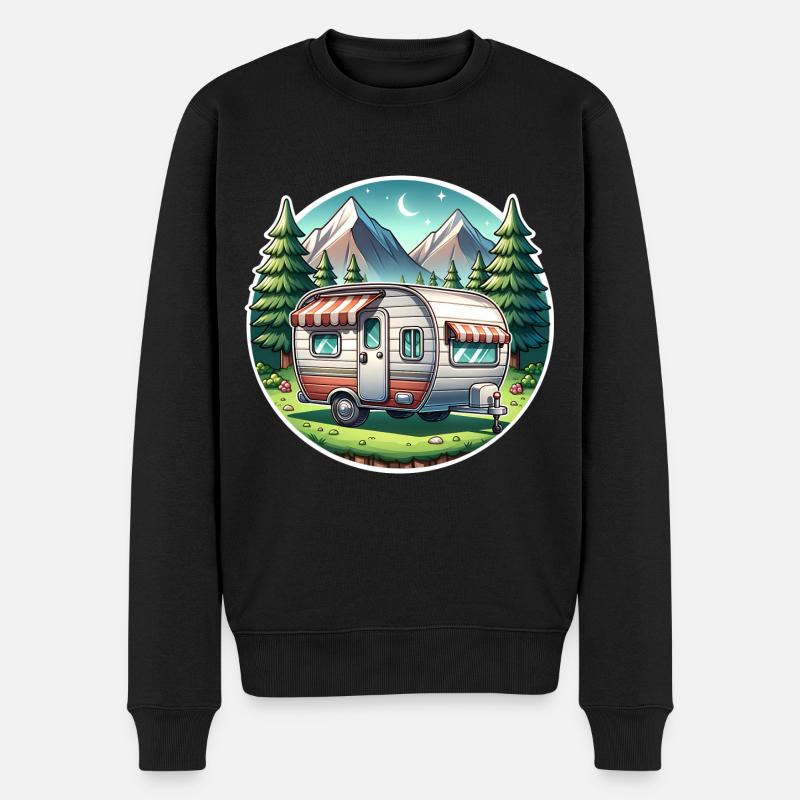Camping camping-car caravane - Pull Premium bio Homme - noir