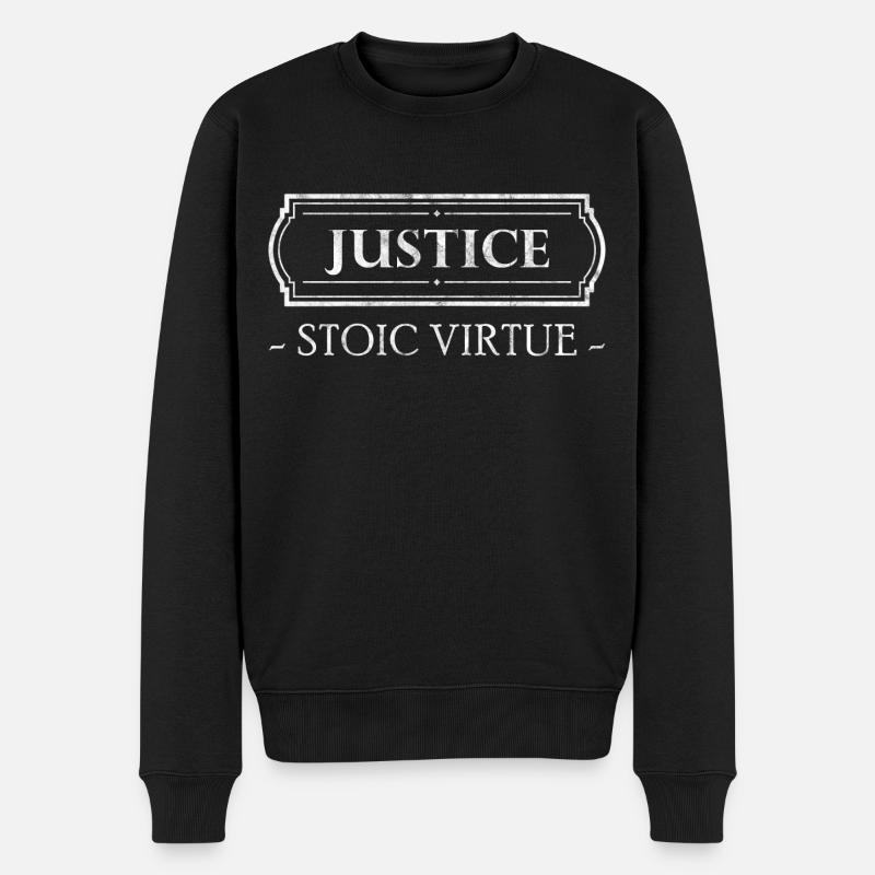 Stoic Virtue Justice Stoicism - Men's Premium Organic Jumper - black