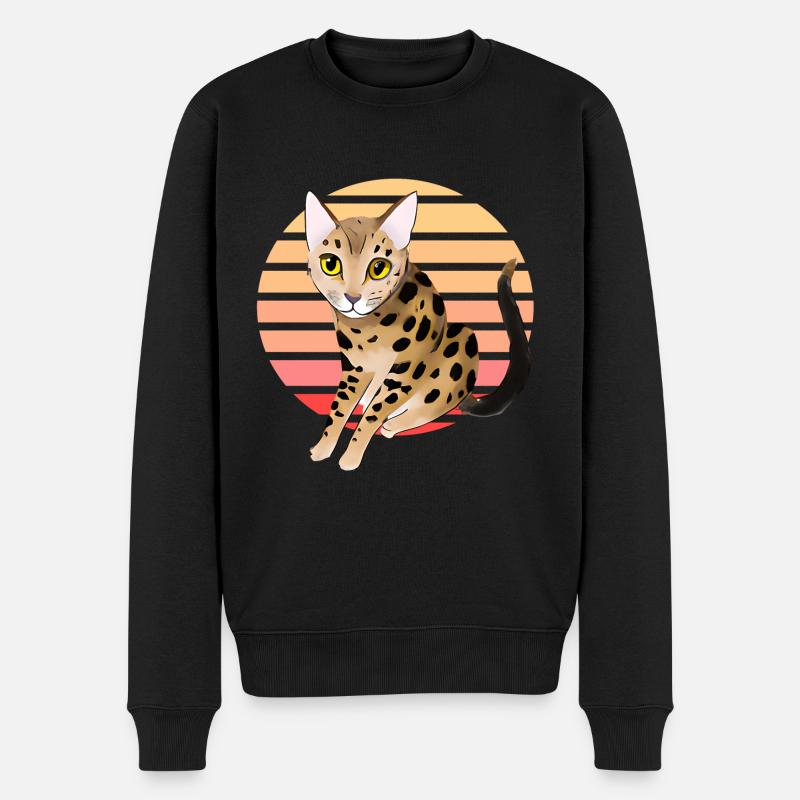 Chat léopard - Pull Premium bio Homme - noir