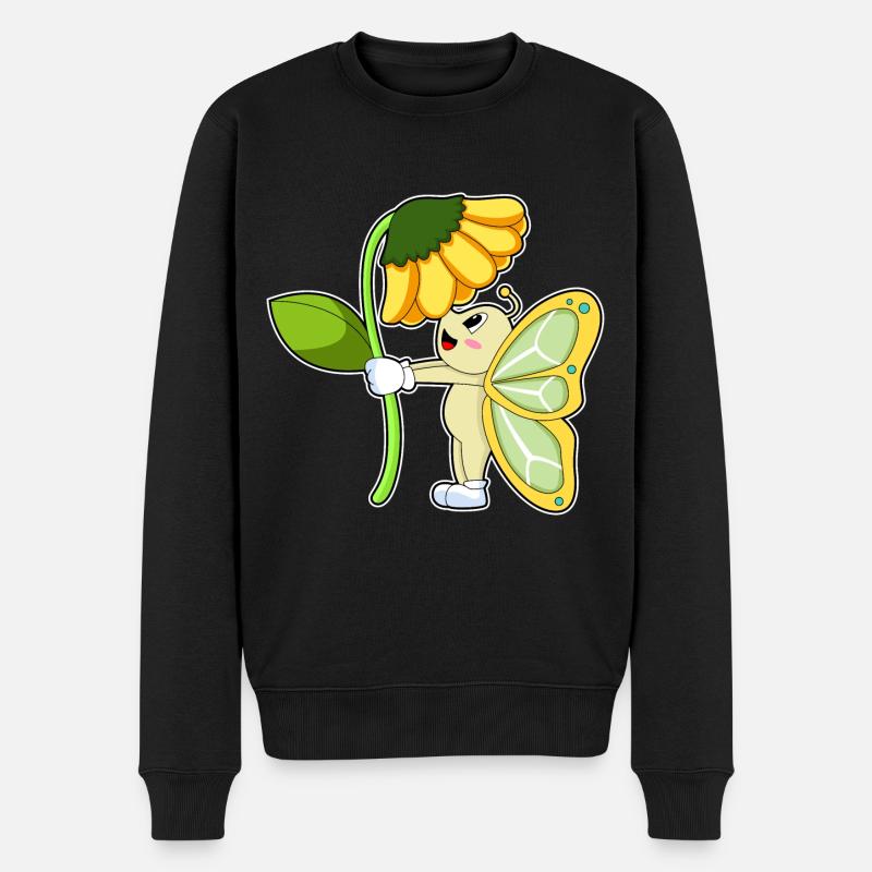 Fleur de papillon - Pull Premium bio Homme - noir