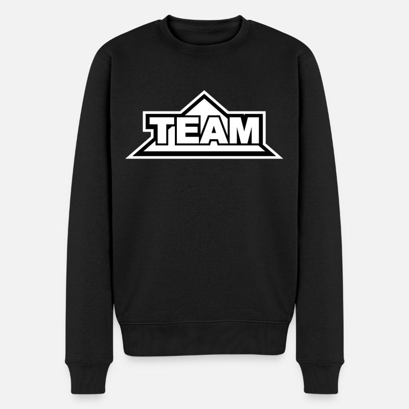 Team - Männer Premium Bio Pullover - Schwarz