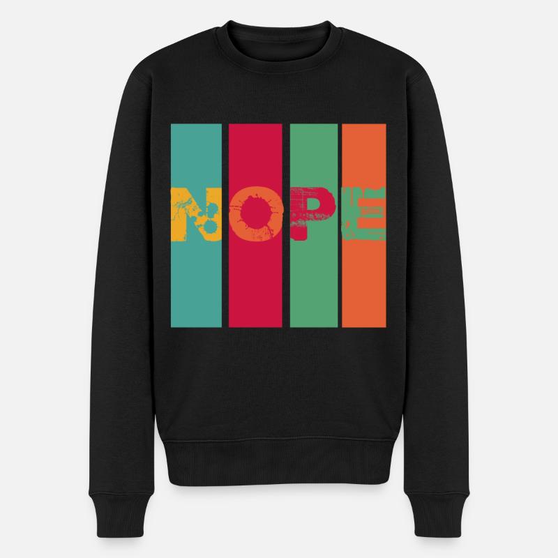 Nope Pas drôle - Pull Premium bio Homme - noir