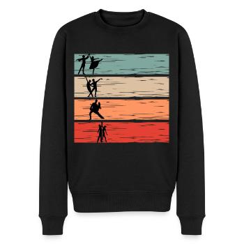Tanzen Paartanz Tänzer Tango Standardtanz Geschenk - Männer Premium Bio Pullover - Schwarz - Vorne - Nico (187cm)