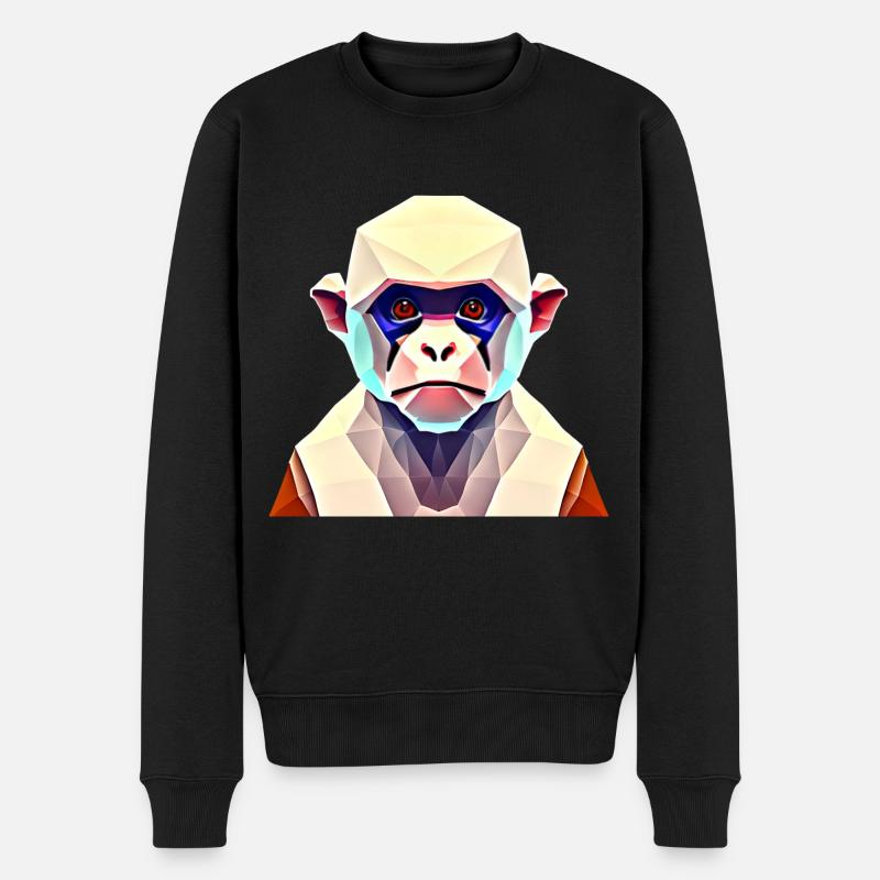 Singe polygonal - Pull Premium bio Homme - noir