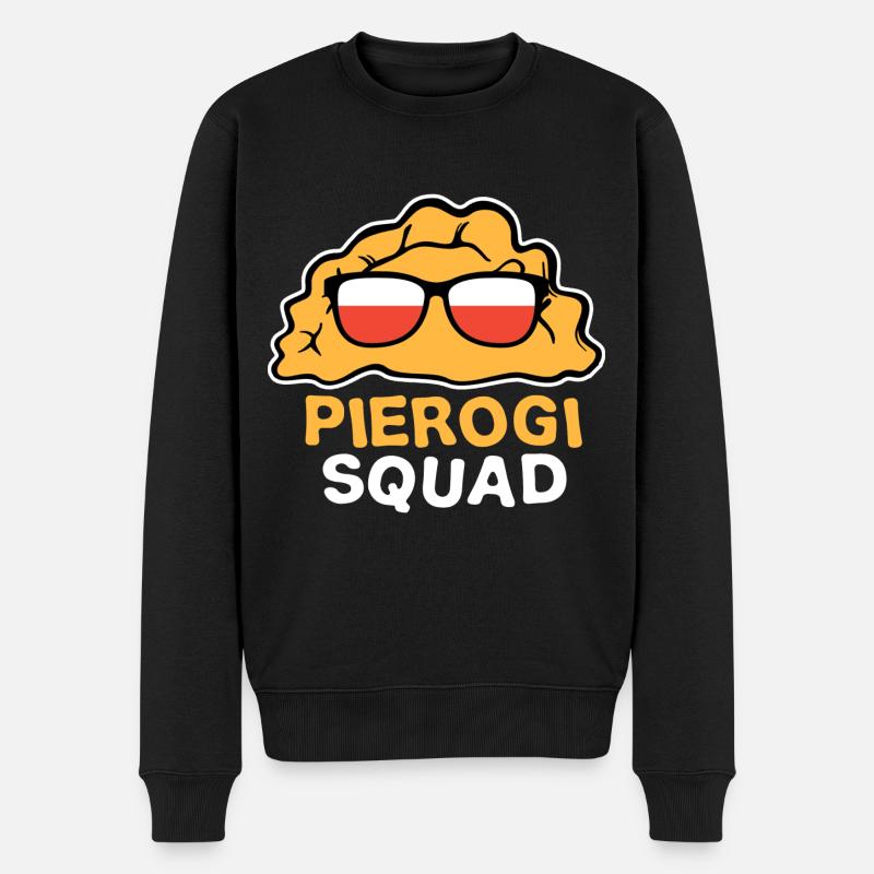 Polen Pierogi Polska Polski - Männer Premium Bio Pullover - Schwarz