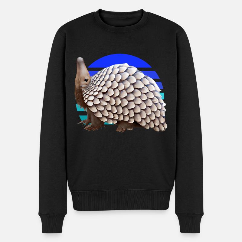 Conception de pangolin mignon - Pull Premium bio Homme - noir