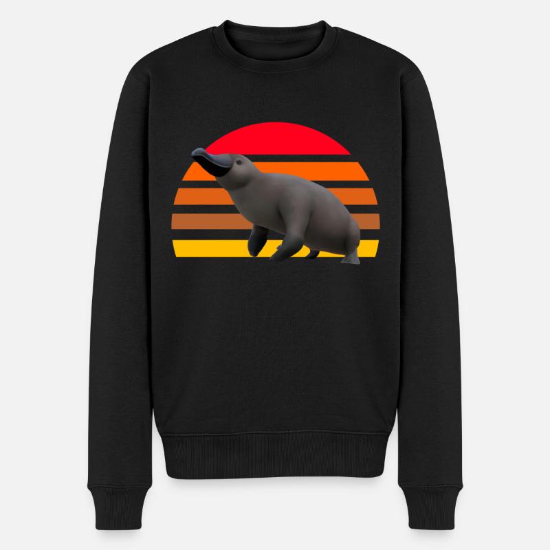 Illustration d’ornithorynque mignon - Pull Premium bio Homme - noir