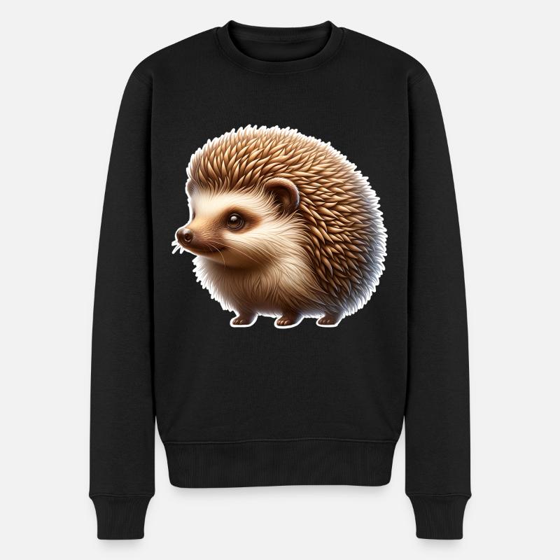 Igel - Männer Premium Bio Pullover - Schwarz