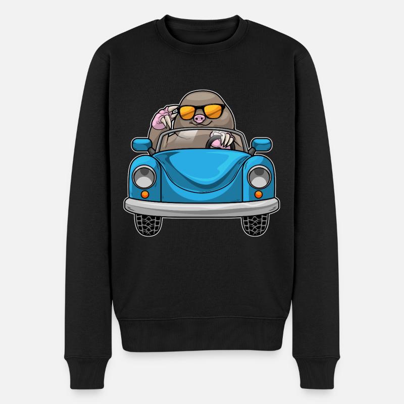 Voiture taupe - Pull Premium bio Homme - noir