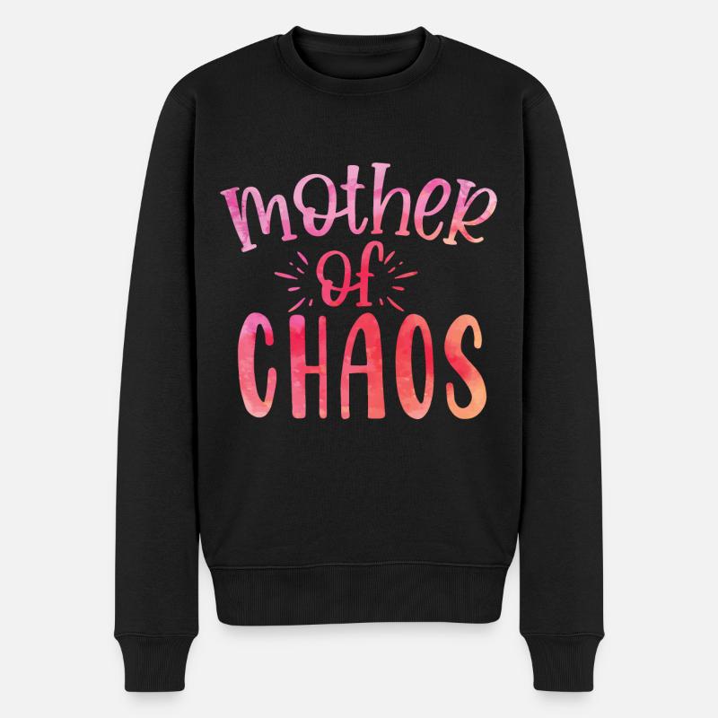 Mother of chaos - Männer Premium Bio Pullover - Schwarz