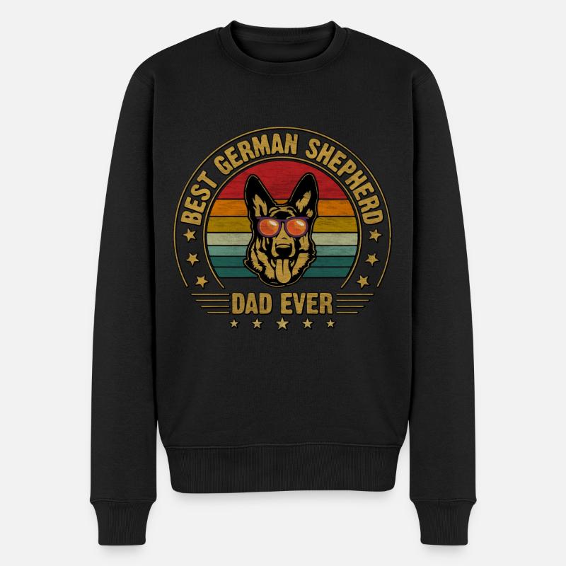 Bester Deutscher Schäferhund-Vater aller Zeiten - Männer Premium Bio Pullover - Schwarz