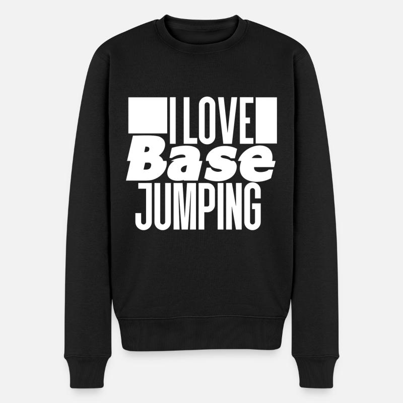 Base Jumping - Männer Premium Bio Pullover - Schwarz