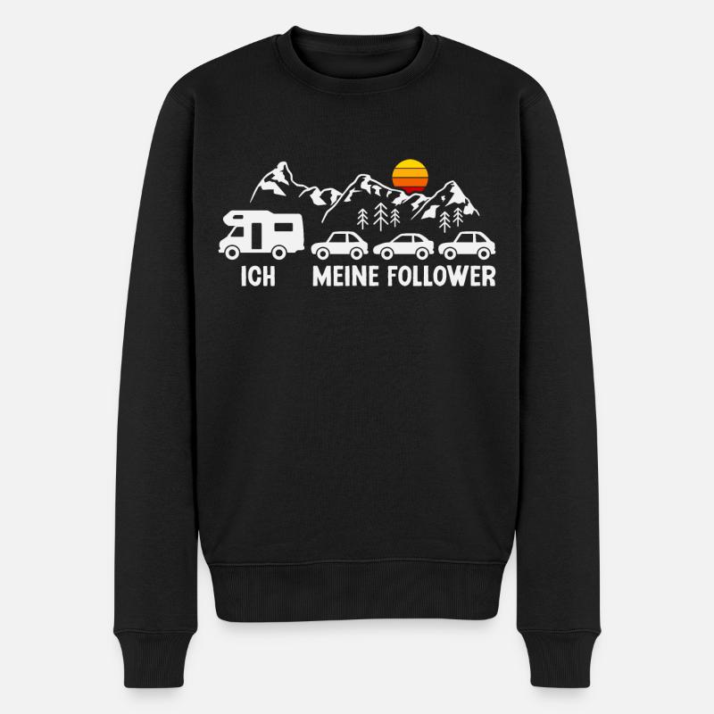 Camping Meine Follower Wohnmobil Camper - Männer Premium Bio Pullover - Schwarz