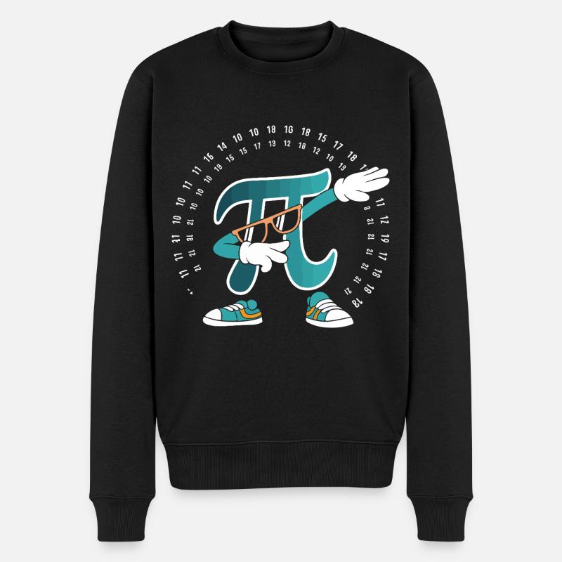 Pi - Männer Premium Bio Pullover - Schwarz