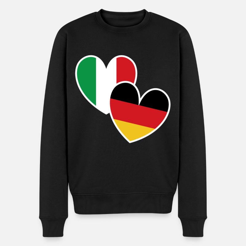 Italien - Männer Premium Bio Pullover - Schwarz