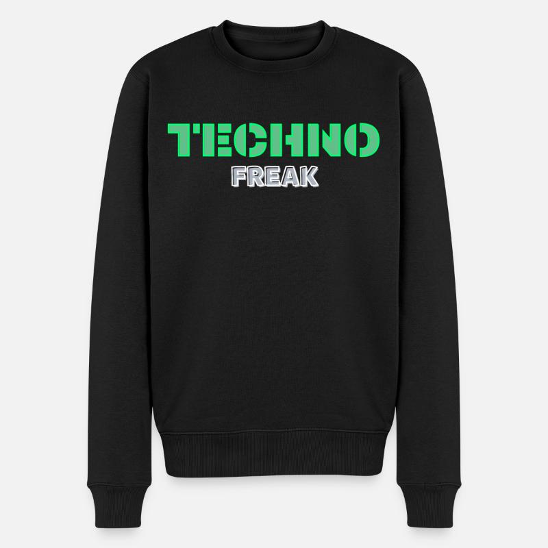 Techno Freak - Pull Premium bio Homme - noir