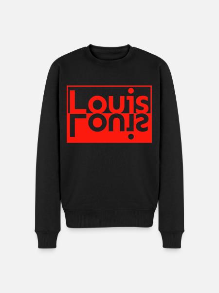 Texte Miroir Nom Prénom Louis - Pull Premium bio Homme - noir