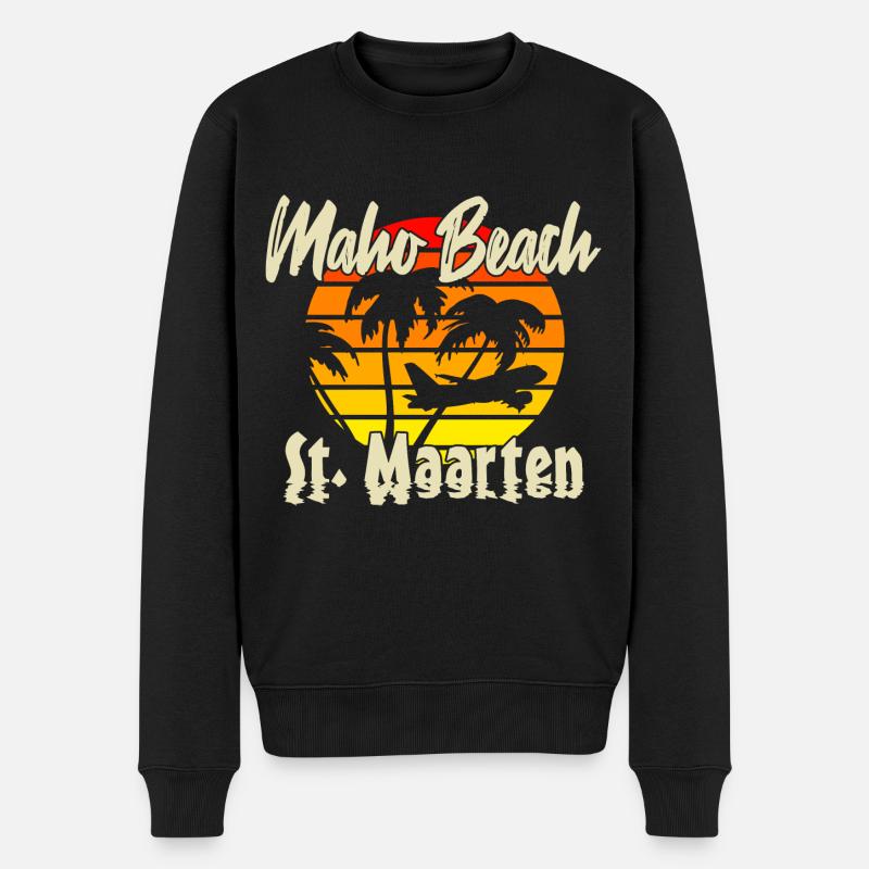 Maho Beach St. Maarteen - Pull Premium bio Homme - noir
