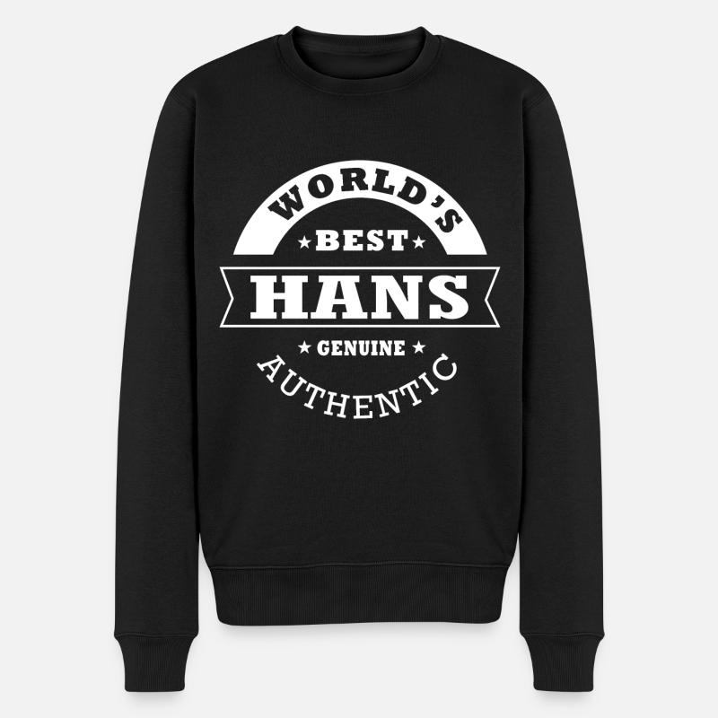 Hans Geschenkname hans - Männer Premium Bio Pullover - Schwarz