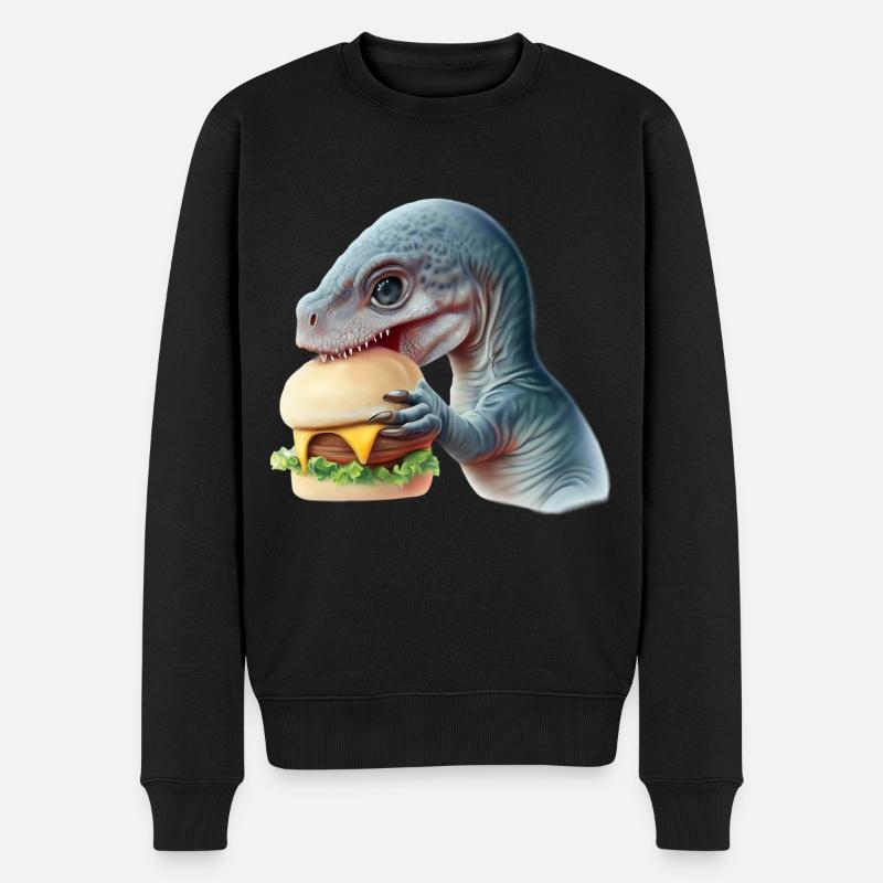 Cheeseburger Dinosauerier - Pull Premium bio Homme - noir