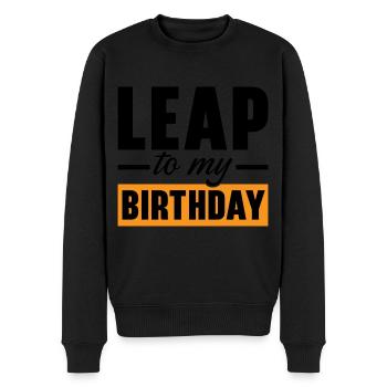 Happy Birthday Schaltjahr 29. Februar Schalttag - Männer Premium Bio Pullover - Schwarz - Vorne - Nico (187cm)
