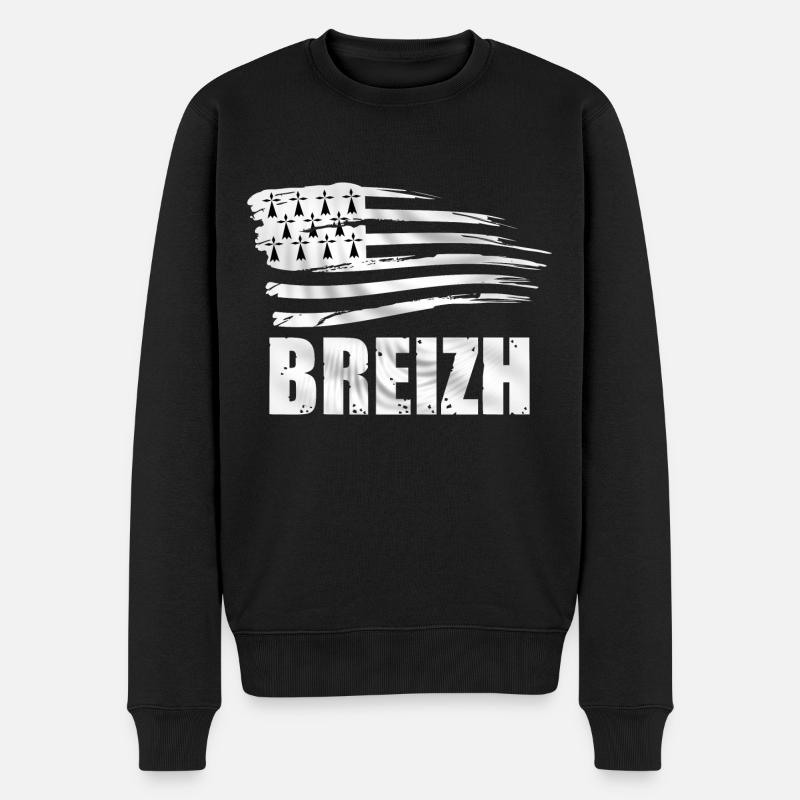 breizh bretagne 09 - Pull Premium bio Homme - noir