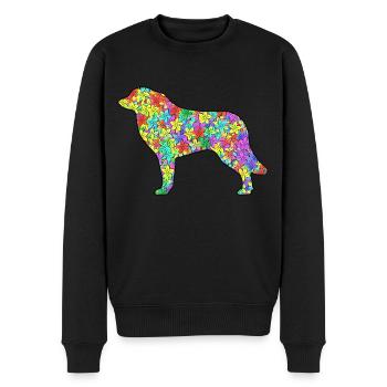 Pyrenäen-Sennenhund, vollständig anpassbar nach Wunsch - Männer Premium Bio Pullover - Schwarz - Vorne - Nico (187cm)