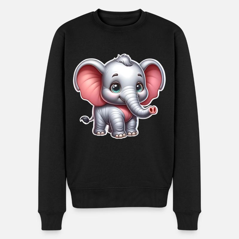 Éléphant - Pull Premium bio Homme - noir