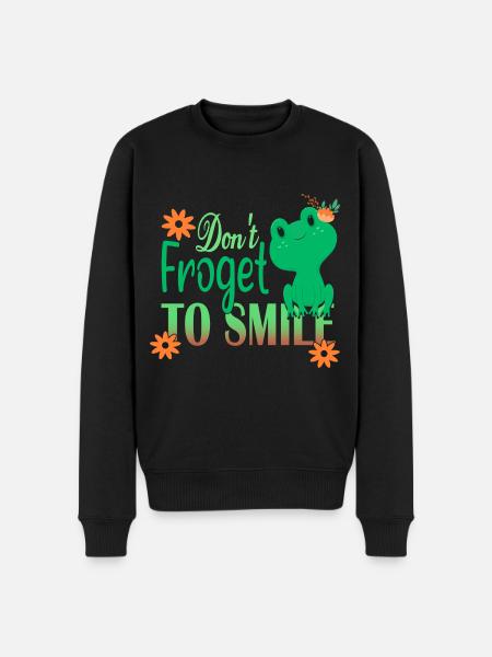 Don't Froget to smile - Men's Premium Organic Jumper - black