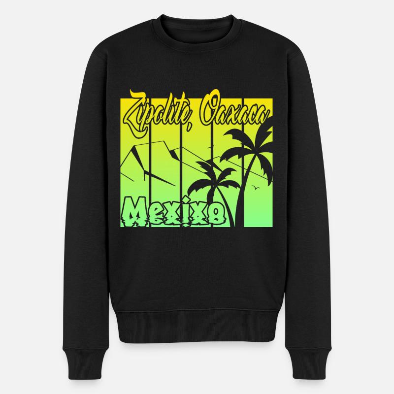 Zipolite Oaxaca - Pull Premium bio Homme - noir