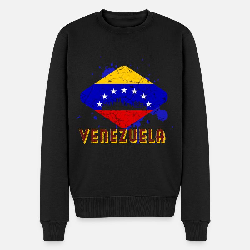 Drapeau du Venezuela - Pull Premium bio Homme - noir