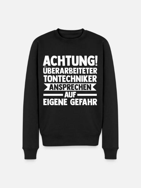 Toningenieur Tontechnik Tontechniker - Männer Premium Bio Pullover - Schwarz