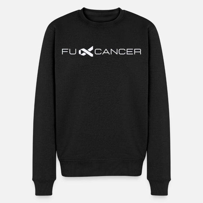 Gemeinsam gegen Krebs weiß groß - Männer Premium Bio Pullover - Schwarz