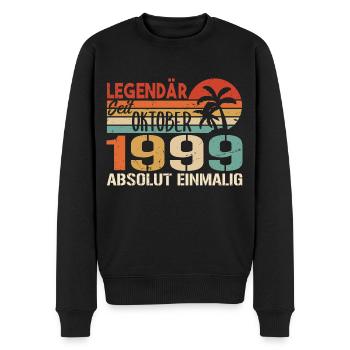 Legenden werden im Oktober 1999 geboren - 1999 - Männer Premium Bio Pullover - Schwarz - Vorne - Nico (187cm)