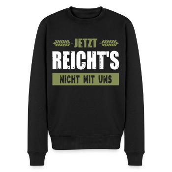 Bauernproteste 2024 Bauernprotest Bauerndemo Demo - Männer Premium Bio Pullover - Schwarz - Vorne - Nico (187cm)