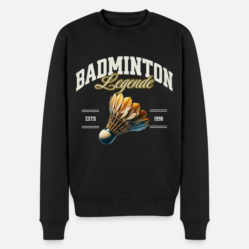 Badminton - Pull Premium bio Homme - noir