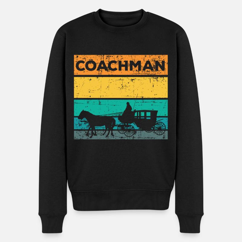 Cocher cocher cheval - Pull Premium bio Homme - noir