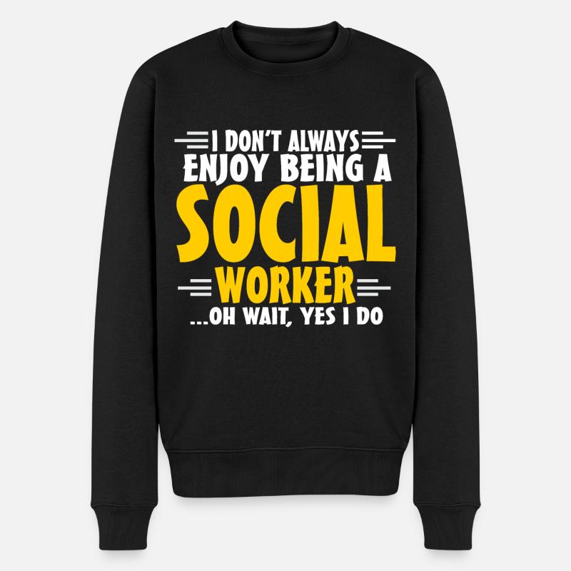 Assistante sociale Science politique - Pull Premium bio Homme - noir