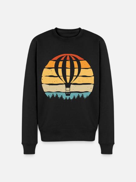 Montgolfière Retro Ballons Ballons - Pull Premium bio Homme - noir