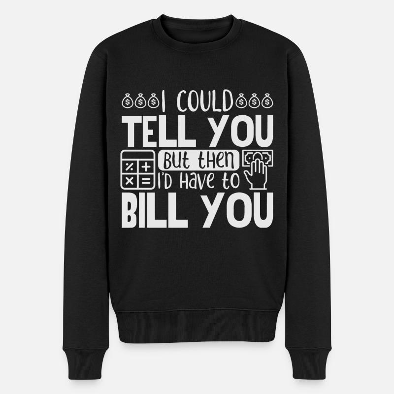 Buchhaltung steuern fiananzamt - Männer Premium Bio Pullover - Schwarz