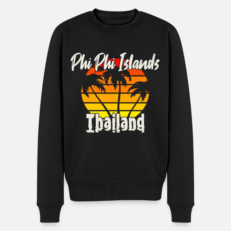 Phi Phi Islands Thailand - Männer Premium Bio Pullover - Schwarz